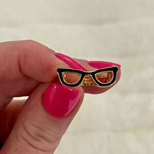 Kate Spade Enamel Goreski Glasses Ring, size 8
